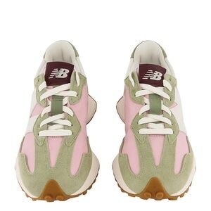 New Balance 327 Women's Pink and Olive Sneakers 7.5 NEW IN BOX